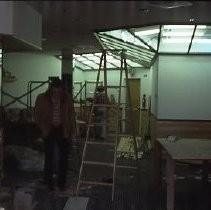 View of the Liberty House showing interior construction in the Downtown Plaza on K Street also known as the K Street Mall