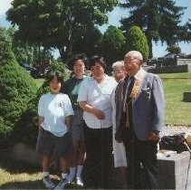 Tule Lake Linkville Cemetery Project 1989: Participants and Priests Pose for Photos