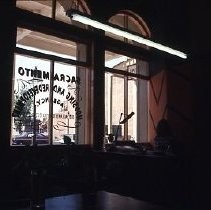 Old Sacramento historic district. View of the Sacramento Housing and Redevelopment Office in the former Steam Navigation building on the west side of Front and K Streets