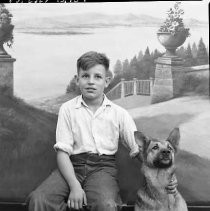 Portrait of a Boy and Dog