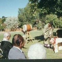 Tule Lake Linkville Cemetery Project 1989: Religious Priest Prays