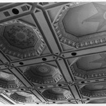 California State Capitol restoration project moves into the home stretch as this view of the finished decorative ceiling shows