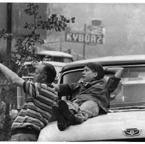Father and Daughter Watch Fire