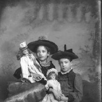 Two Girls with Dolls