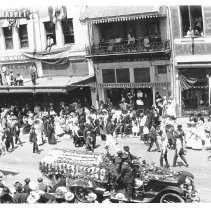 Roadster float in a parade