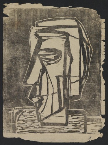 [Lino-Cut face]