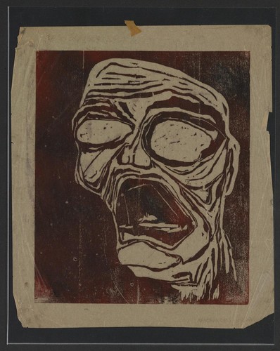 [Lino-Cut face]