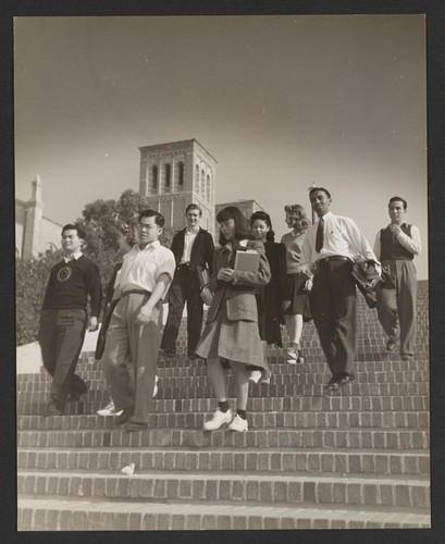 [Student on UCLA campus]