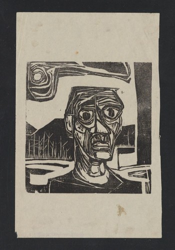 [Tule Lake California Internment camp, Lino-cut print]