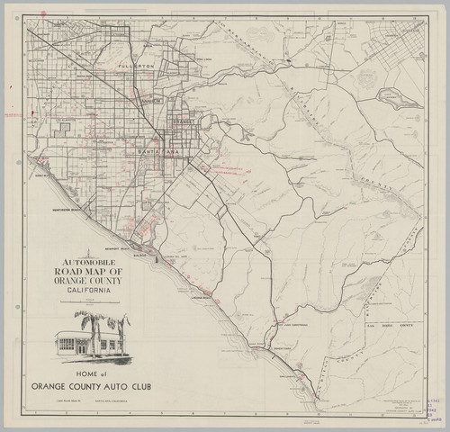 Automobile Road Map of Orange County, Calif