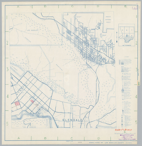 General Highway Map, Los Angeles County, Calif. Sheet 3-B