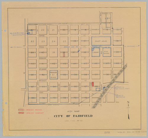 Key Map, City of Fairfield, Calif