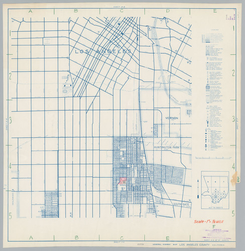 General Highway Map, Los Angeles County, Calif. Sheet 3-G