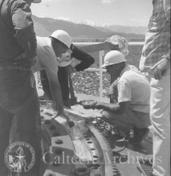 130-foot radio telescope pedestal construction