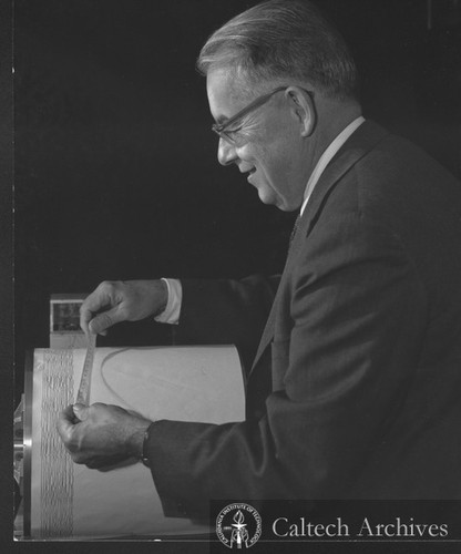 Charles Richter with seismogram