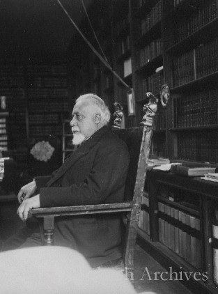 Vito Volterra in his library in his Via in Lucina home in Rome