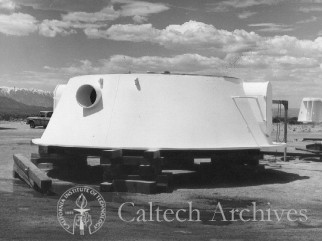 130-foot radio telescope pedestal construction