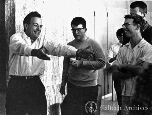 Richard Feynman with Caltech students