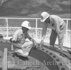 130-foot radio telescope pedestal construction