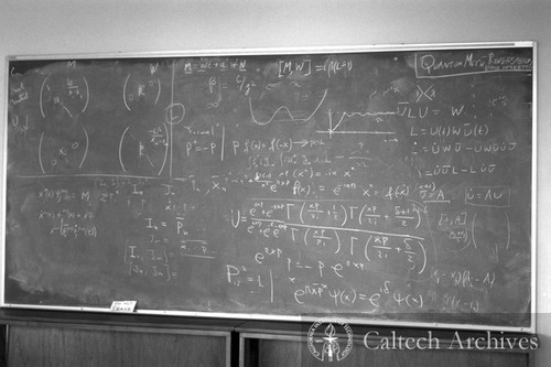 Richard Feynman's blackboard at the time of his death