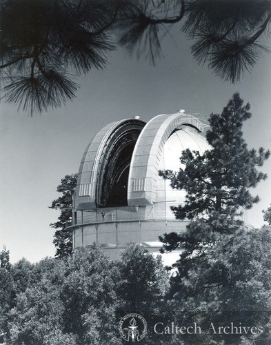 100" Hooker telescope dome, shutter open -Mt.Wilson