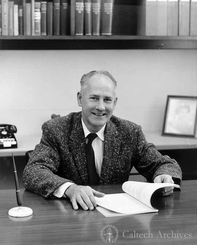 George Beadle at his desk