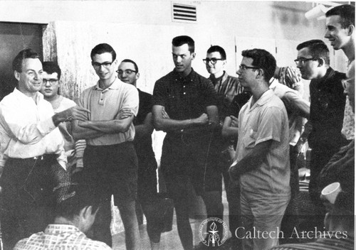 Richard Feynman with Caltech students