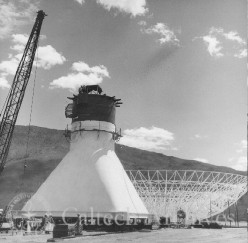 130-foot radio telescope pedestal construction