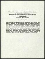 Nature/technology balance and thinking skills education, Lindbergh Fund Talk (Princeton, NJ) (41 items)