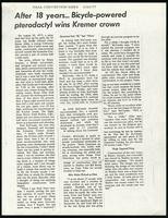 After 18 years, bicycle-powered pterodactyl wins Kremer crown, NBAA Convention News (5 items)