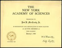The New York Academy of Sciences membership (1 item)