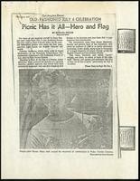 Picnic has it all - hero and flag, Los Angeles Times (2 items)