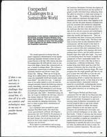 Unexpected challenges to a sustainable world (report on panel discussion moderated by Paul MacCready), Engineering & Science