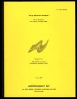 Solar aircraft program: reports, costs and papers (108 items)