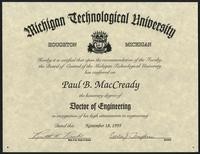 Michigan Technological University, Honorary degree, Doctor of Engineering (1 item)