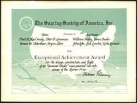 Soaring Society of America, Inc. Exceptional Achievement Award for the Gossamer Condor (7 items)