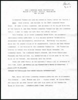 Comments as Master of Ceremonies, Lindbergh Award Presentation (Seattle, WA) (14 items)