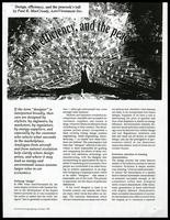 Design, efficiency, and the peacock's tail, Automative Engineering (3 items)