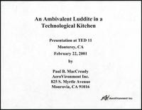 An Ambivalent luddite in a technological kitchen, TED 11 (Monterey, CA) (16 items)