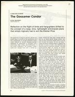 A case study in design, the Gossamer Condor, Astronautics & Aeronautics (42 items)