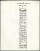Bicycle to cross Channel?, Pasadena Star-News (1 item)