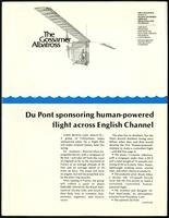Du Pont sponsoring human-powered flight across English Channel (28 items)