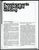 Developments in ultralight gliding, Soaring (7 items)