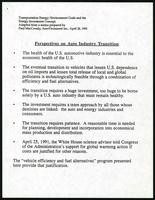 Perspectives on auto industry transition (5 items)