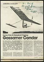 Gossamer Condor, Aerospace Magazine (2 items)