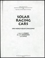 Foreword, Solar Racing Cars: 1993 World Solar Challenge (4 items)