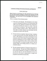 Comments on energy, environment, economics and regulation (11 items)