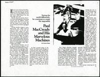 Paul MacCready and his marvelous machines, Reader's Digest