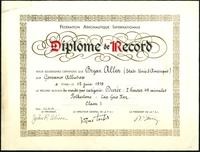 Federation Aeronautique Internationale Diplome de Record - Bryan Allen (1 item)