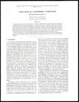 Structure of atmospheric turbulence, Journal of Meteorology Vol. 10, No. 6 (16 items)